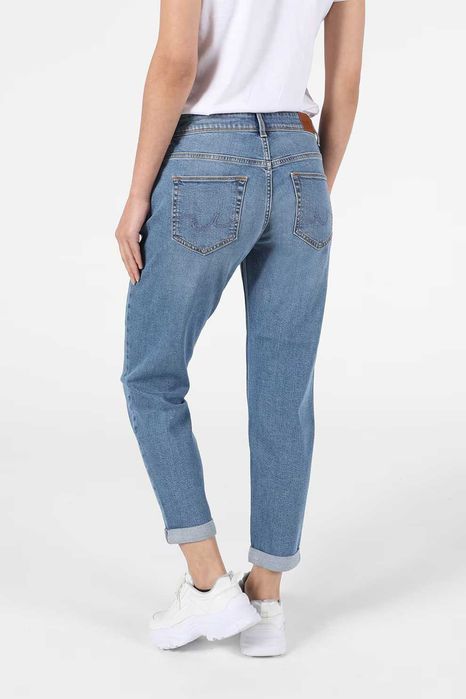 Blugi COLIN’S Boyfriend, talie medie, crop, albastru deschis
