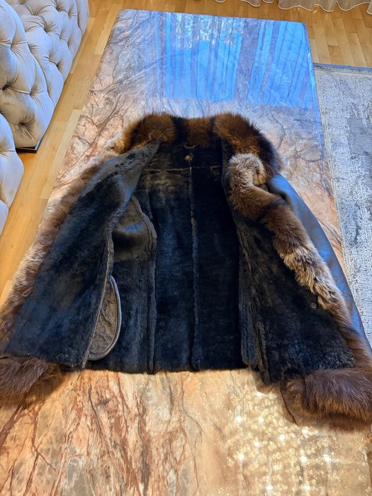 Cojoc piele si blana naturala,firma Geronimo