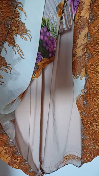 Rochie de vara, voal, lunga, imprimeu floral, S