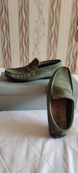 Макасины мужские зелёные