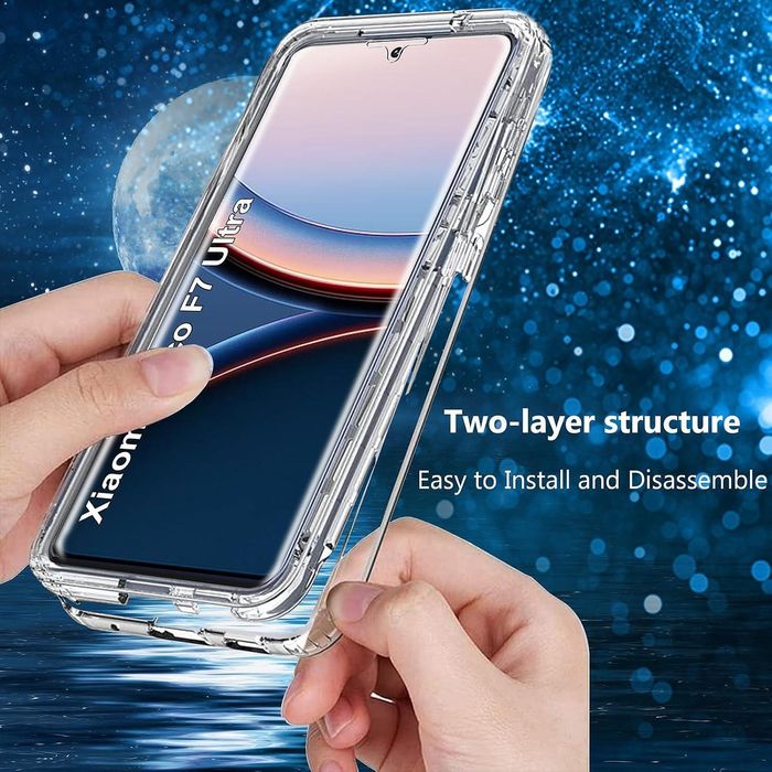 Прозрачен 360° Градуса Кейс за Xiaomi Poco F7 ULTRA