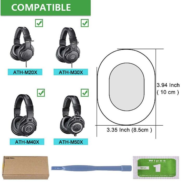 Set 2 bureti pentru casti Audio-Technica ATH M50X M50 M40X M30 M20 M10