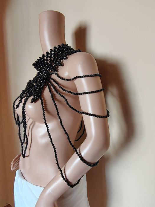 Colier mare elegant din mărgele pentru petreceri, nunți