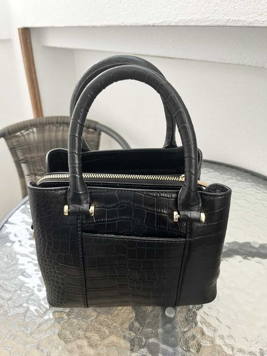 Geanta Top Handle Piele Naturala Model Croc Paul Costelloe