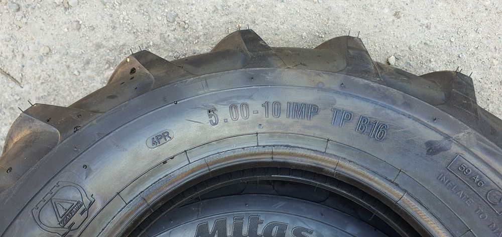 5.00-10 cauciucuri noi marca Mitas pentru motocultor 4CTS