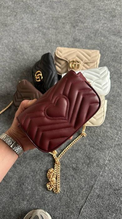 Чанта бургунди Gucci mini