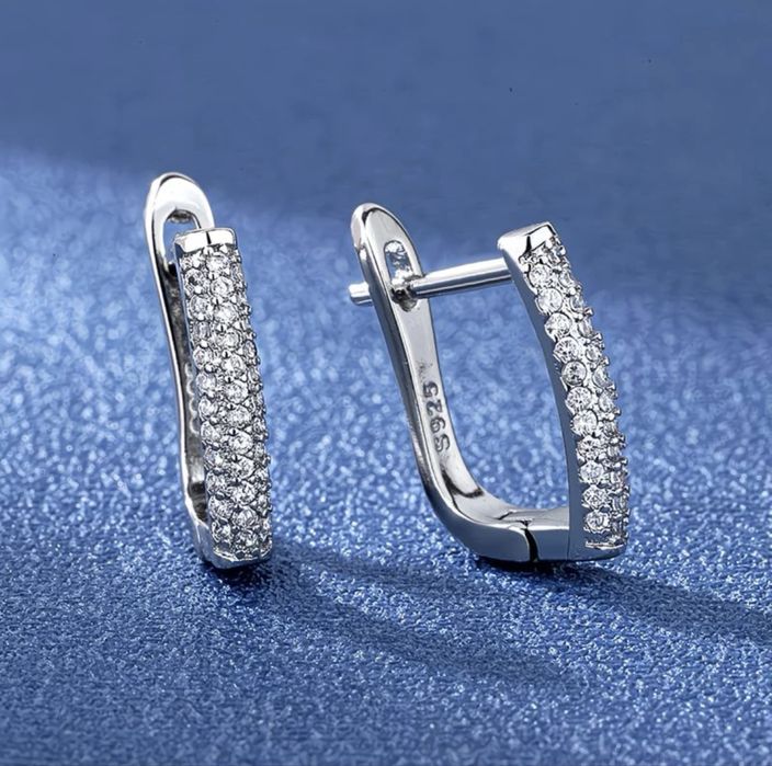 Серьги серебряные 925 с камнями