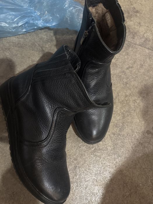 Сапоги зимние кожанные