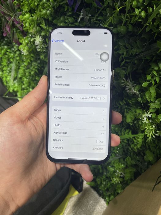 iPhone 17 air 1:1 dubai yengide xolatda