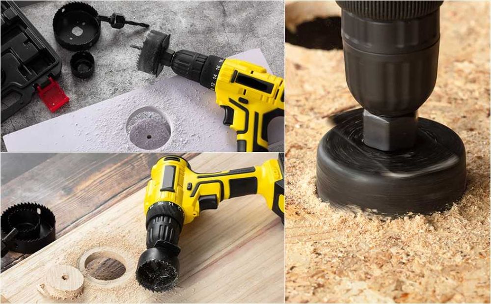 Комплект триони за дупки за дърво, гиспокартон 16 части от 19-127 mm