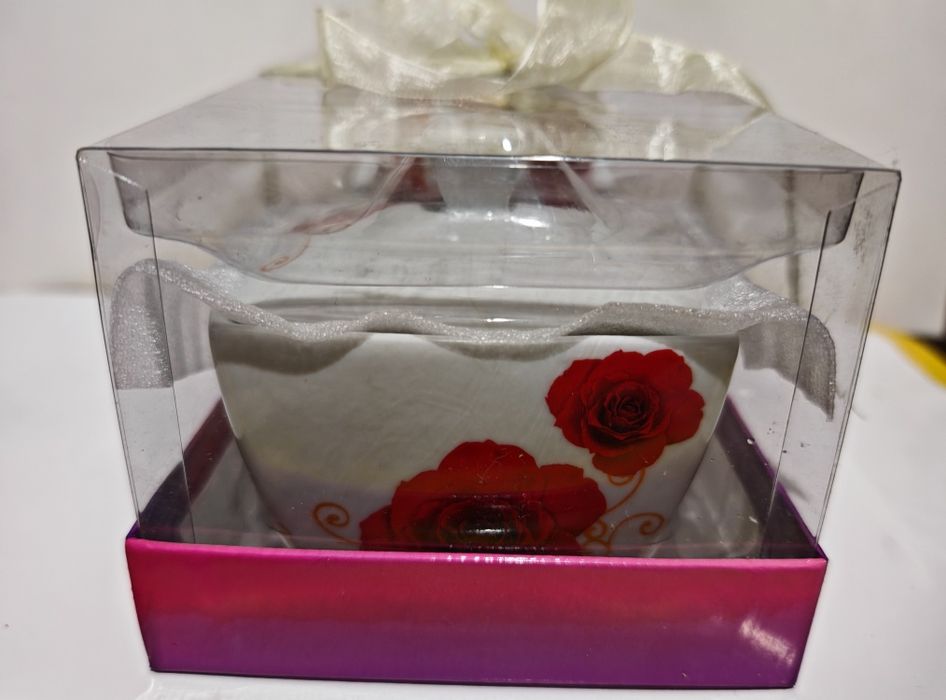 Нов сервиз за кафе за Двойка Червени рози Подарък за Свети Валентин