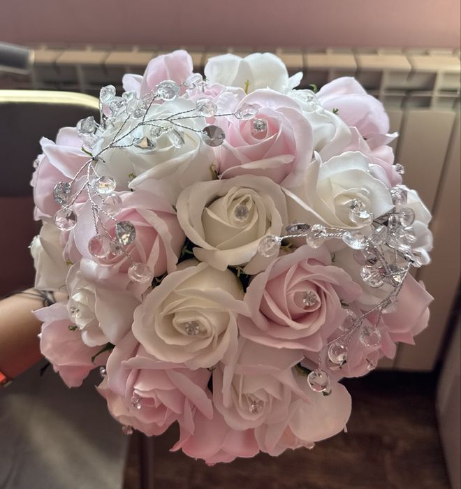 Buchet mireasa cu cristale