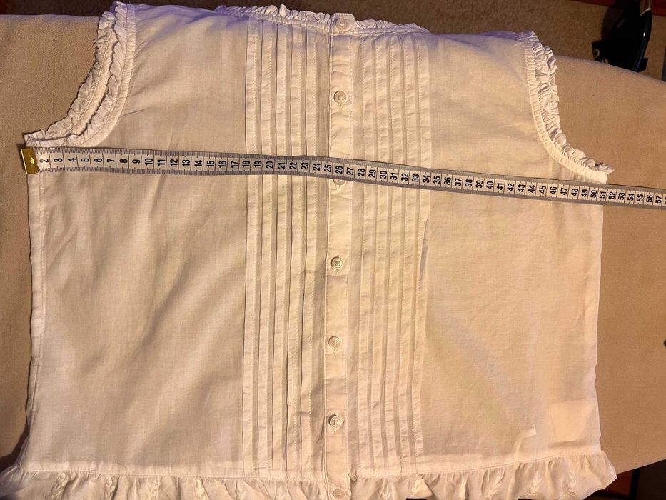 Bluza bumbac alba transparent Benetton Group, fara maneci