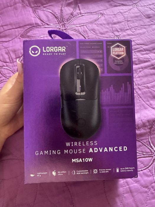 mouse gaming wireless LORGAR msa10w, negru.