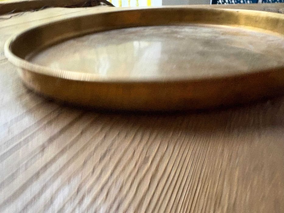 Tava mare din alama pentru servire eleganta veche antica