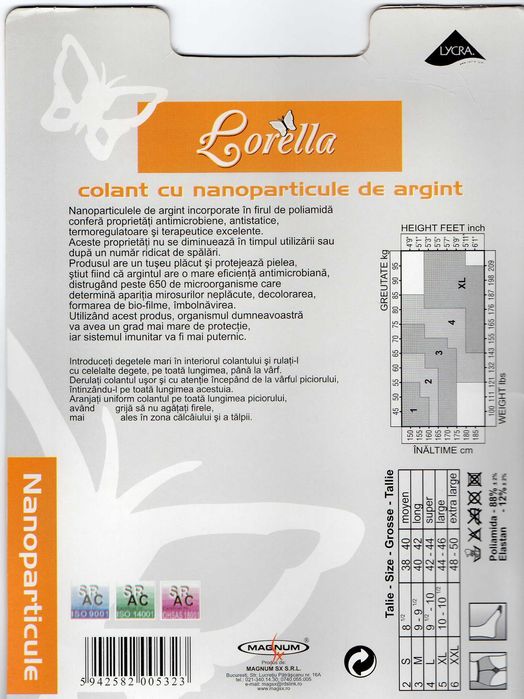 Pachet 2 colanti premium 80 den cu nanoparticule de argint