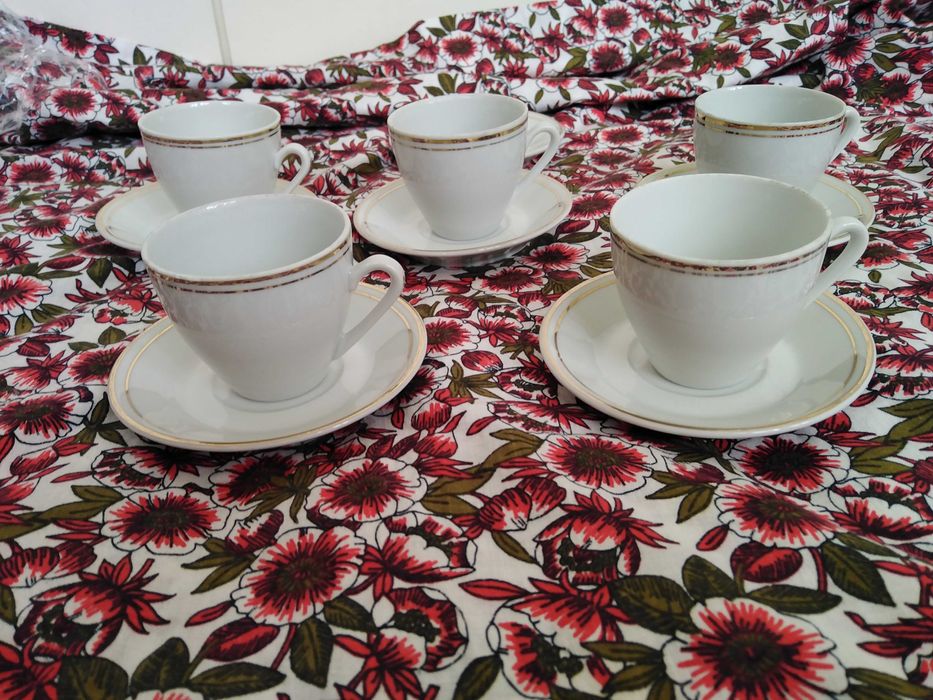 Сервизи/комплекти БГ порцелан  двоен златен кант