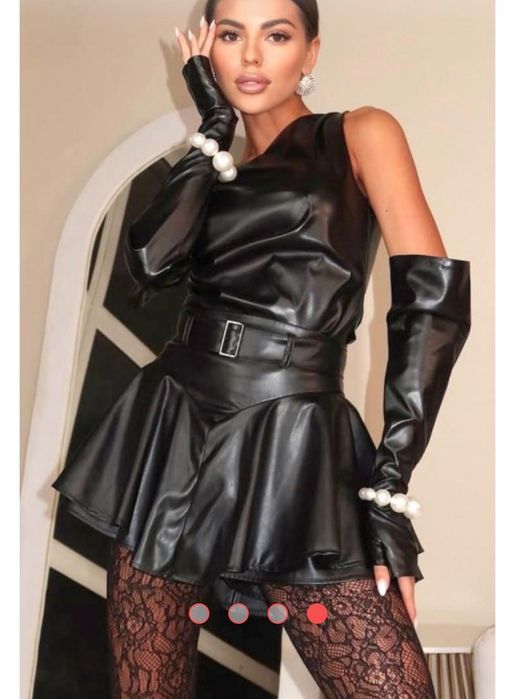 Кожен Гащеризон с ръкавели С размер