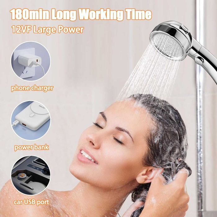 Преносим душ за къмпинг, 7600mah акумулаторен къмпинг душ ‎Suewidfay