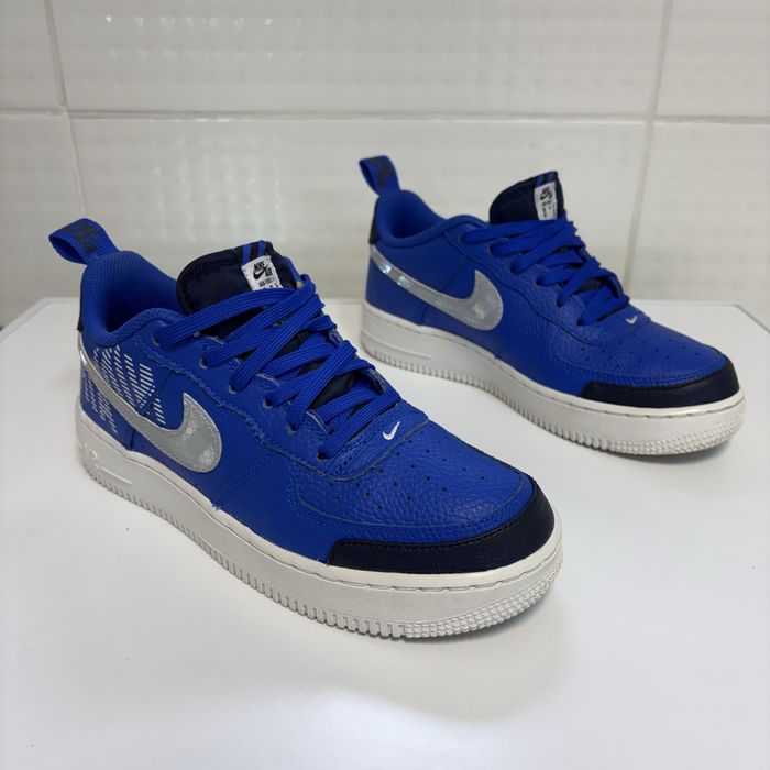 Sneakers Nike Air Force1 Lv8 2 GS Racer blue obsidian white impecabili