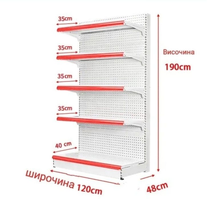 Нови още по-ниски цени на Стелажи магазин търговско оборудване