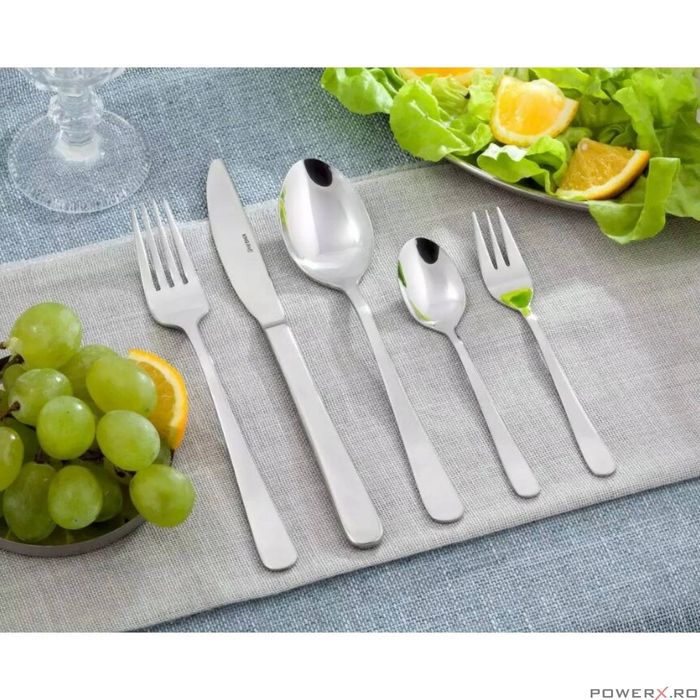 Set tacamuri din inox, 72 piese, geanta depozitare tip diplomat,