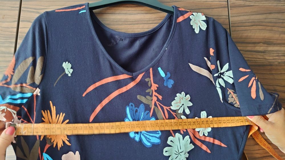 Rochie de vara cu flori M din bumbac, elastan
