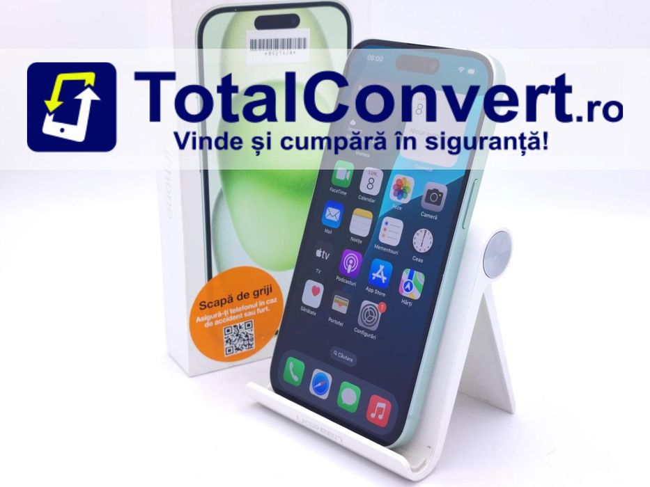 Apple iPhone 15 128GB Green 6GB Single SIM, Garantie 24 luni | #D89214