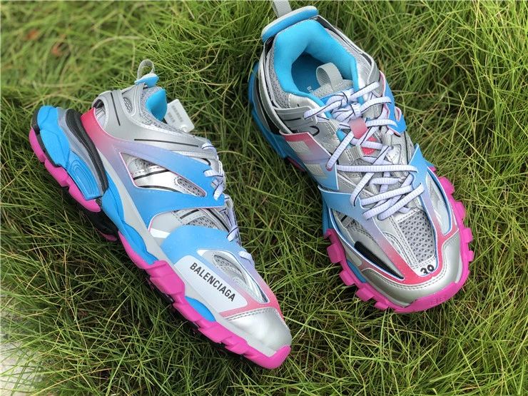 Balenciaga Track Sneaker "Silver/Blue/Pink"
