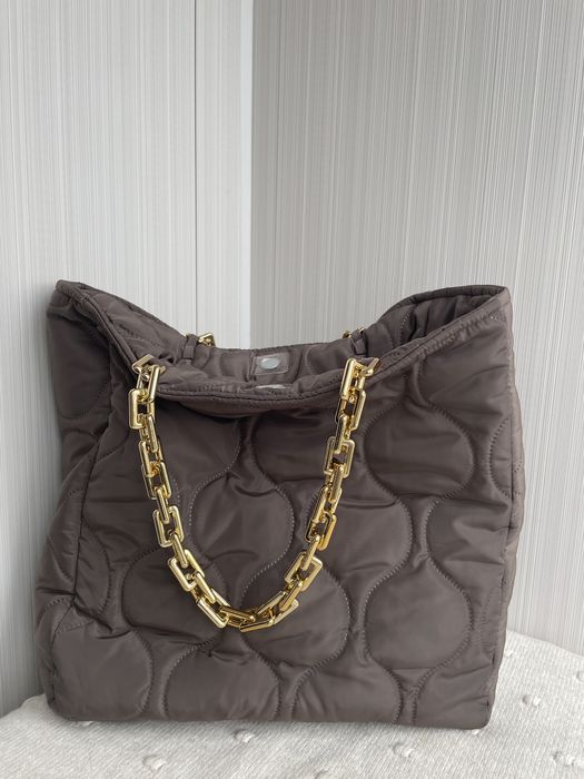 Стеганая сумка шоппер женская