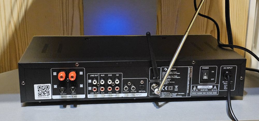 Auna Art22 Amplifier DAB+ BT white/silvr