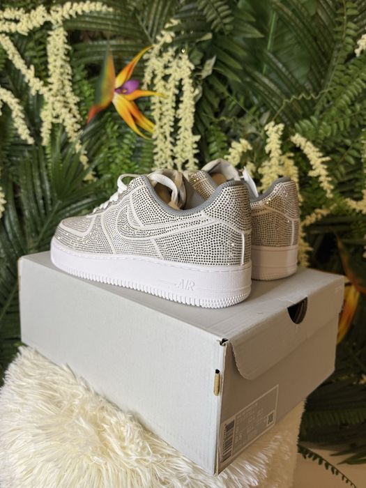 Nike Air Force 1 White Iced Out