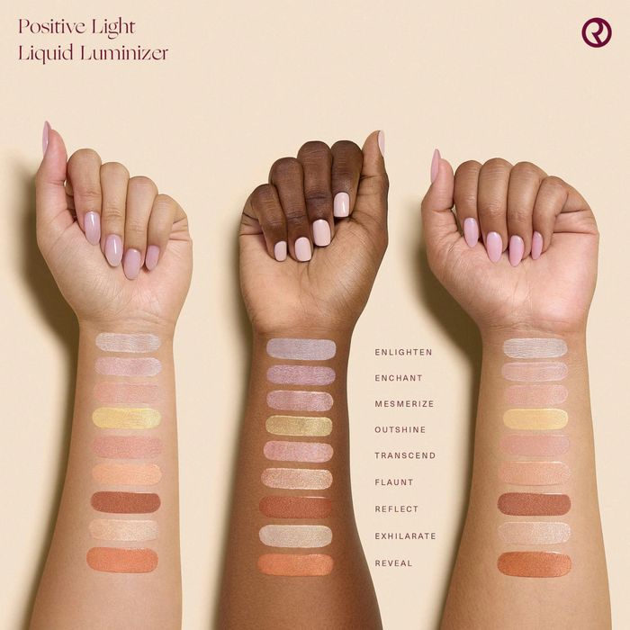 Rare Beauty Positive Light Liquid Luminizer оригинален течен хайлайтър, от Selena Gomez, Reflect Reveal Mesmerize Flaunt Enchant Enlighten highlighter