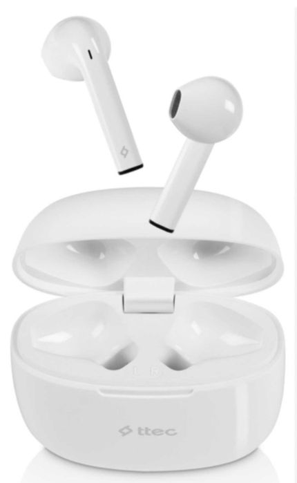 Чисто нови безжични слушалки ttec bluetooth, TWS, бели