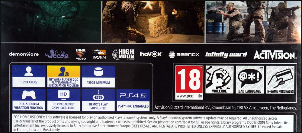 Call of Duty Modern Warfare  PS4 Cod MW Playstation 4
