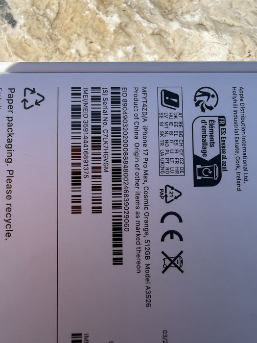 Apple 非売品 IPhone 16 PRO MAX 512 Cosmic Orange Nou nout; sigilat; garantie