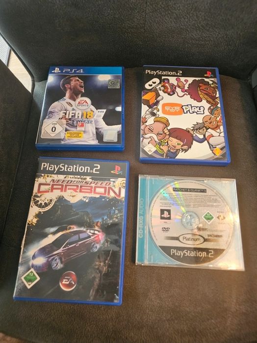 Playstation 2 / Fifa18 / Need for Speed Carbon / Eye Toy / Ratchlet &  Clank 3