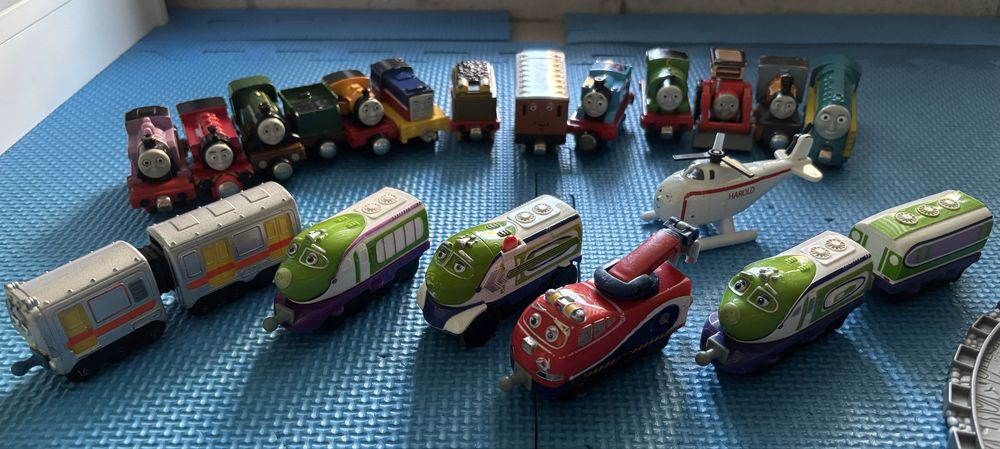 Colectie trenulete din metal Thomas  si prietenii (14 piese)si 6 piese Chuggington