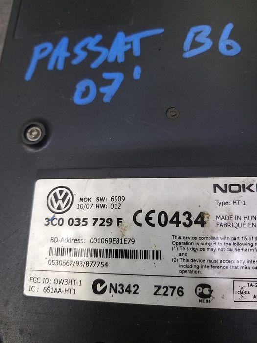 Modul bluetooth vw passat b6 3c 3c0035729f