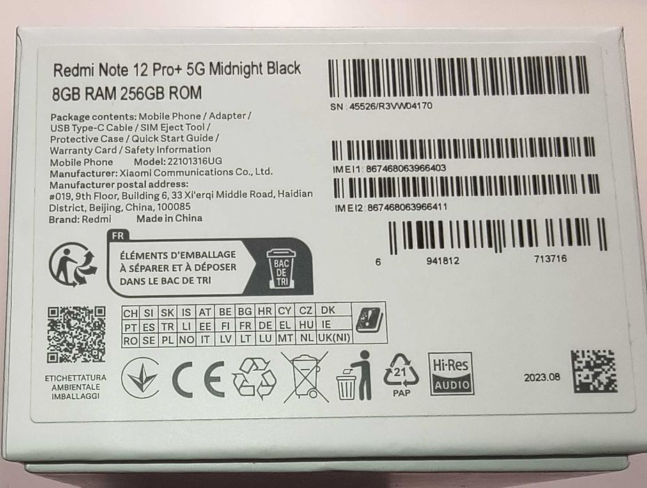 Telefon Xiaomi Redmi Note 12 Pro+ 5G