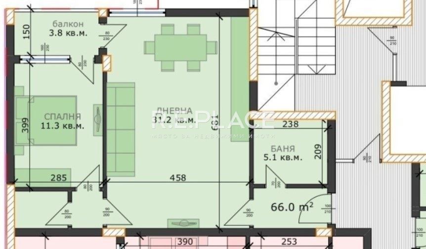 2-стаен в Варна-м-т Пчелина площ 74 цена 94500