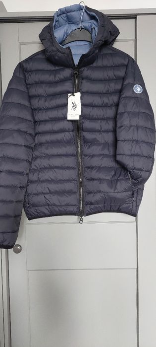 NOUĂ CU ETICHETĂ, Geacă bărbați U.S Polo Assn, reversibilă cu glugă,