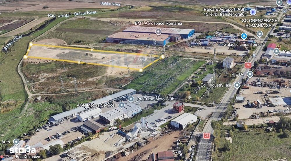 Teren Intravilan 1.2Ha de Vânzare, PUZ Aprobat - ZONA INDUSTRIALA IAȘI