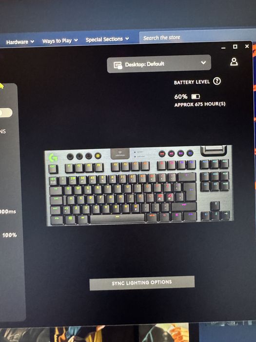 Tastatura gaming wireless Logitech 915 TKL Lightspeed Tacticle
