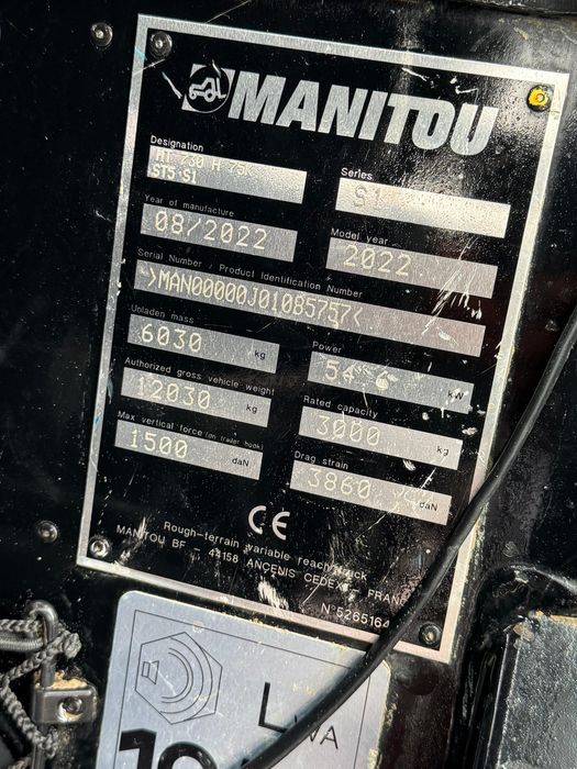 Manitou  MT 730 an 2022 ore 2300 service  total facut