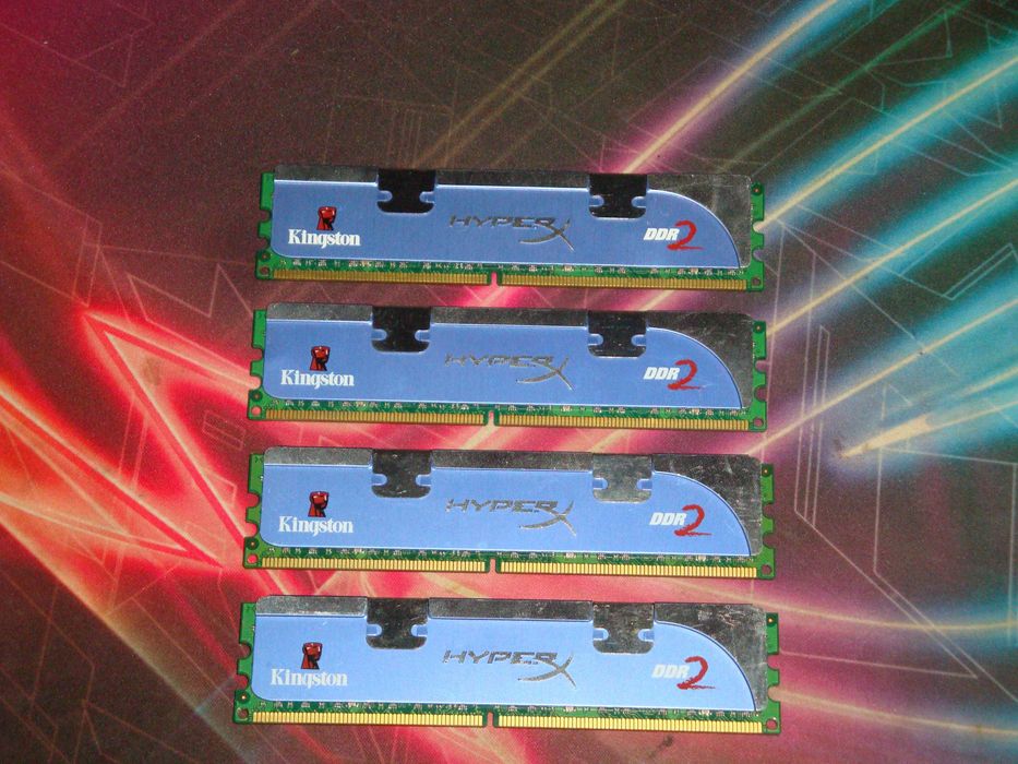kit memorii ram DDR2 Kingston HyperX 8GB 4x 2Gb 1066Mhz colectie retro