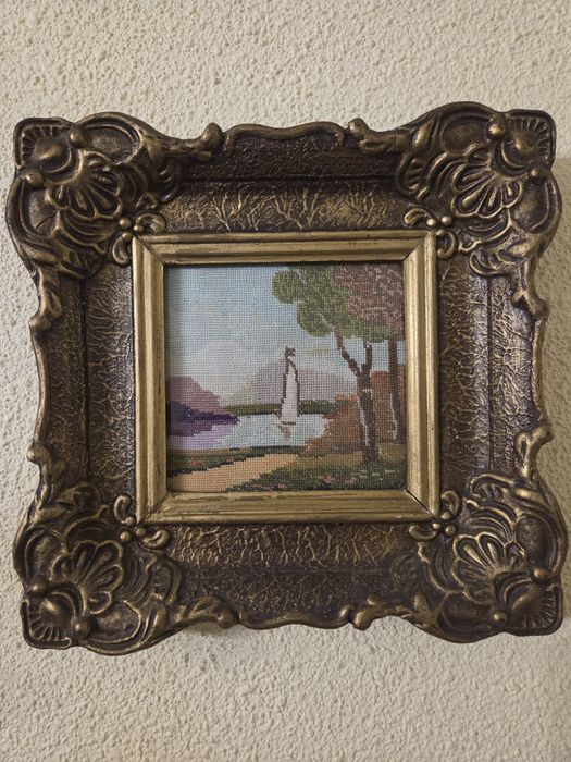 Goblen inramat (cusătura in etamina)