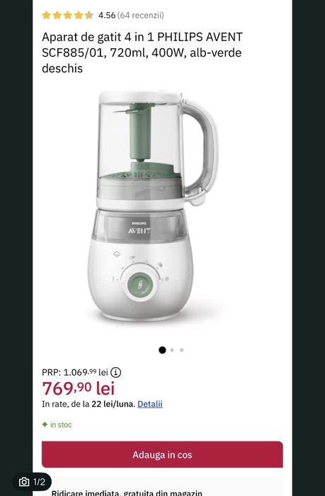 aparat de gătit 4 în 1 Philips Avent SCF885 01