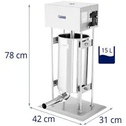 Aparat de umplut carnati electric 15 litri