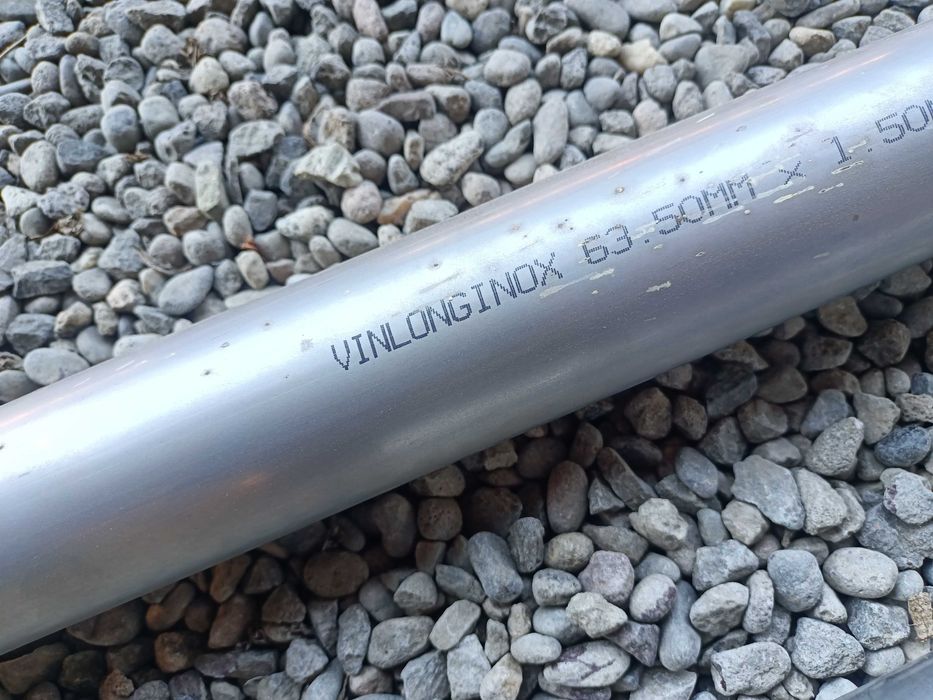 2 buc . Țeavă inox 63.50 mm.  - 1.5m  2.5m